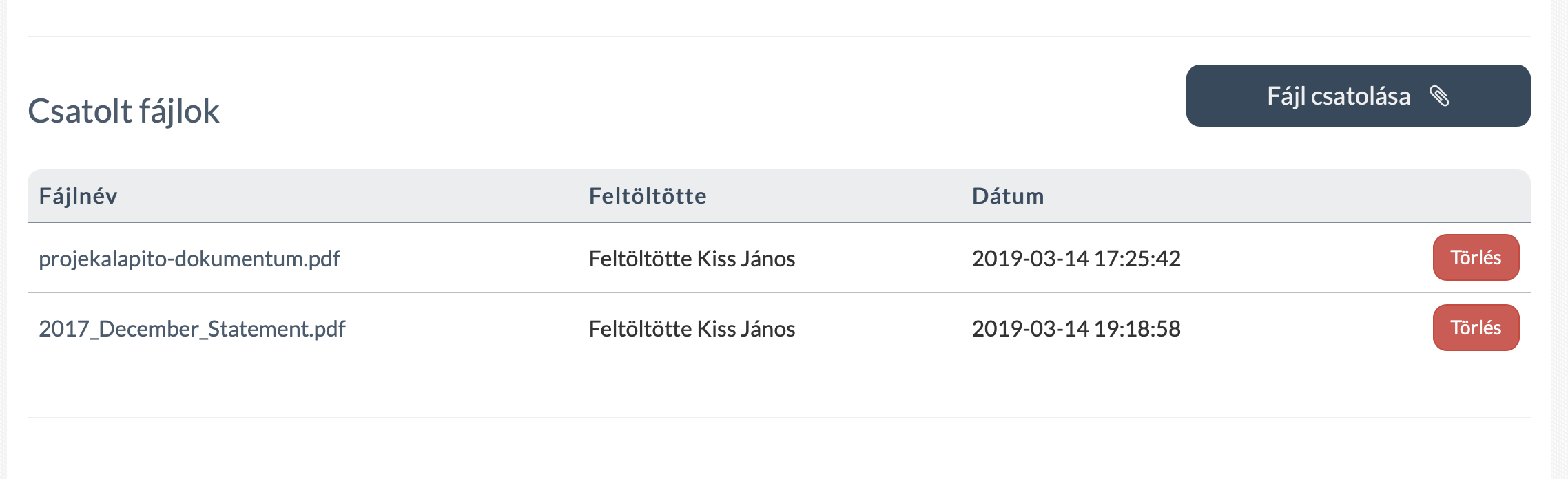 Todo Hunter online feladatkezelő szoftver - Fájlcsatolási lehetőség